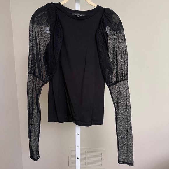 Mademoiselle Martin Top see through sleeves size S/M - Picture 2 of 7